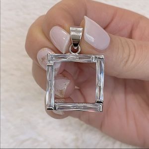 28. Sterling Silver Square Pendant